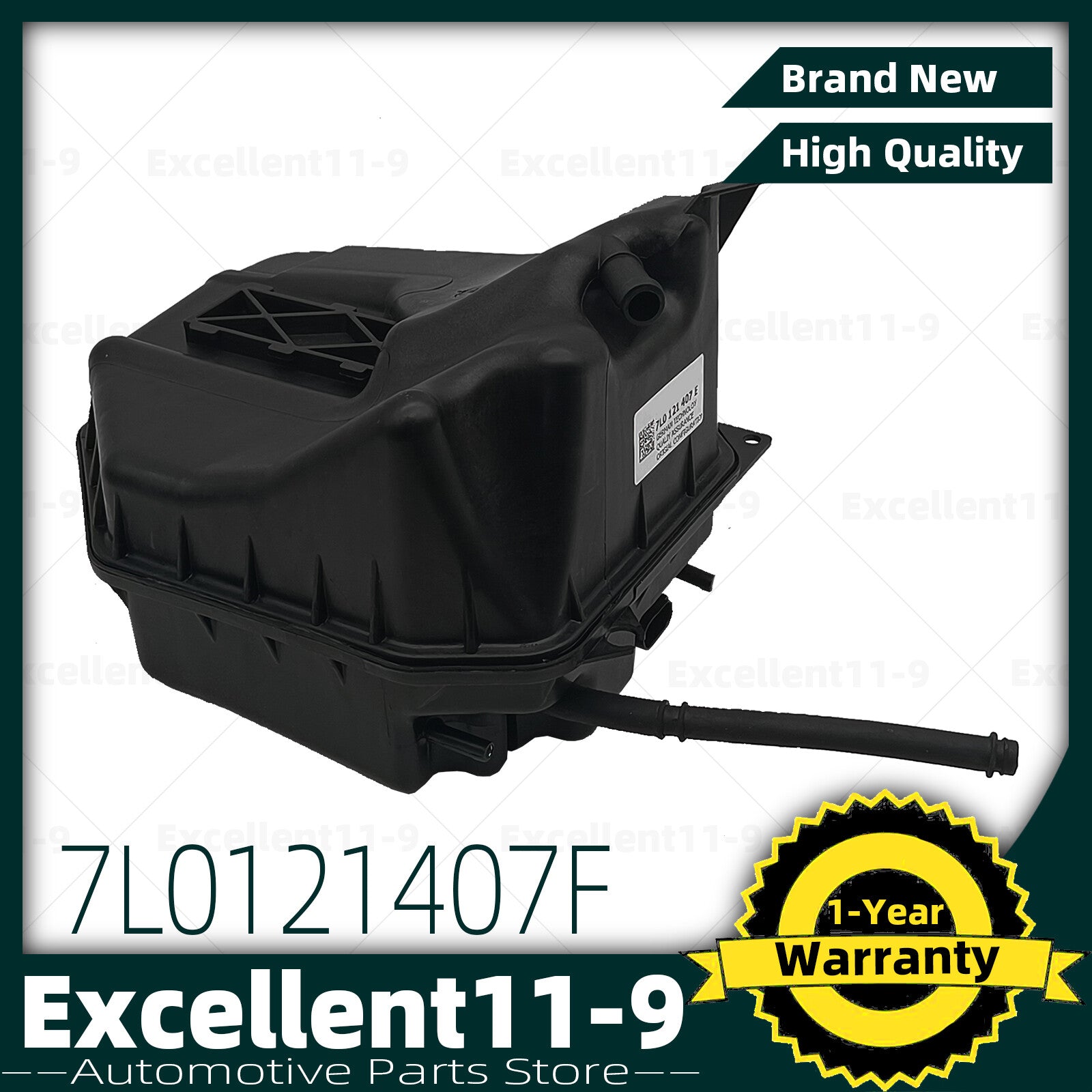 Radiator coolant overflow trays 7L0121407E and 7L0121407F are suitable for Audi Q7 and Touareg. n