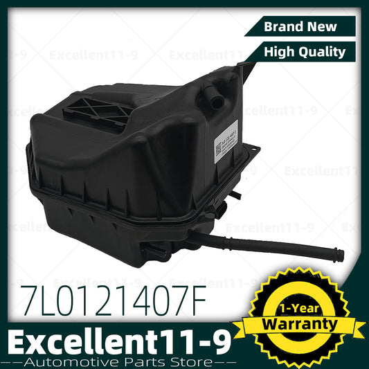 Radiator coolant overflow trays 7L0121407E and 7L0121407F are suitable for Audi Q7 and Touareg. n
