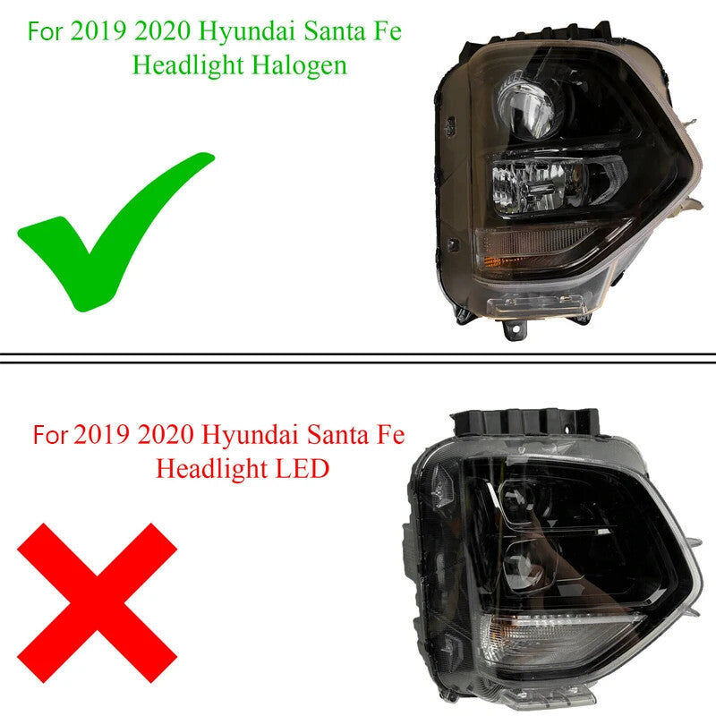 Left Halogen Front Bumper Fog Light Assembly for Hyundai Santa Fe 2019 2020 v