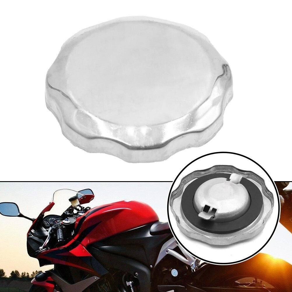 Hassle Installation Silver Metal Gas Cap Cover for Motorcycle Scooter Q