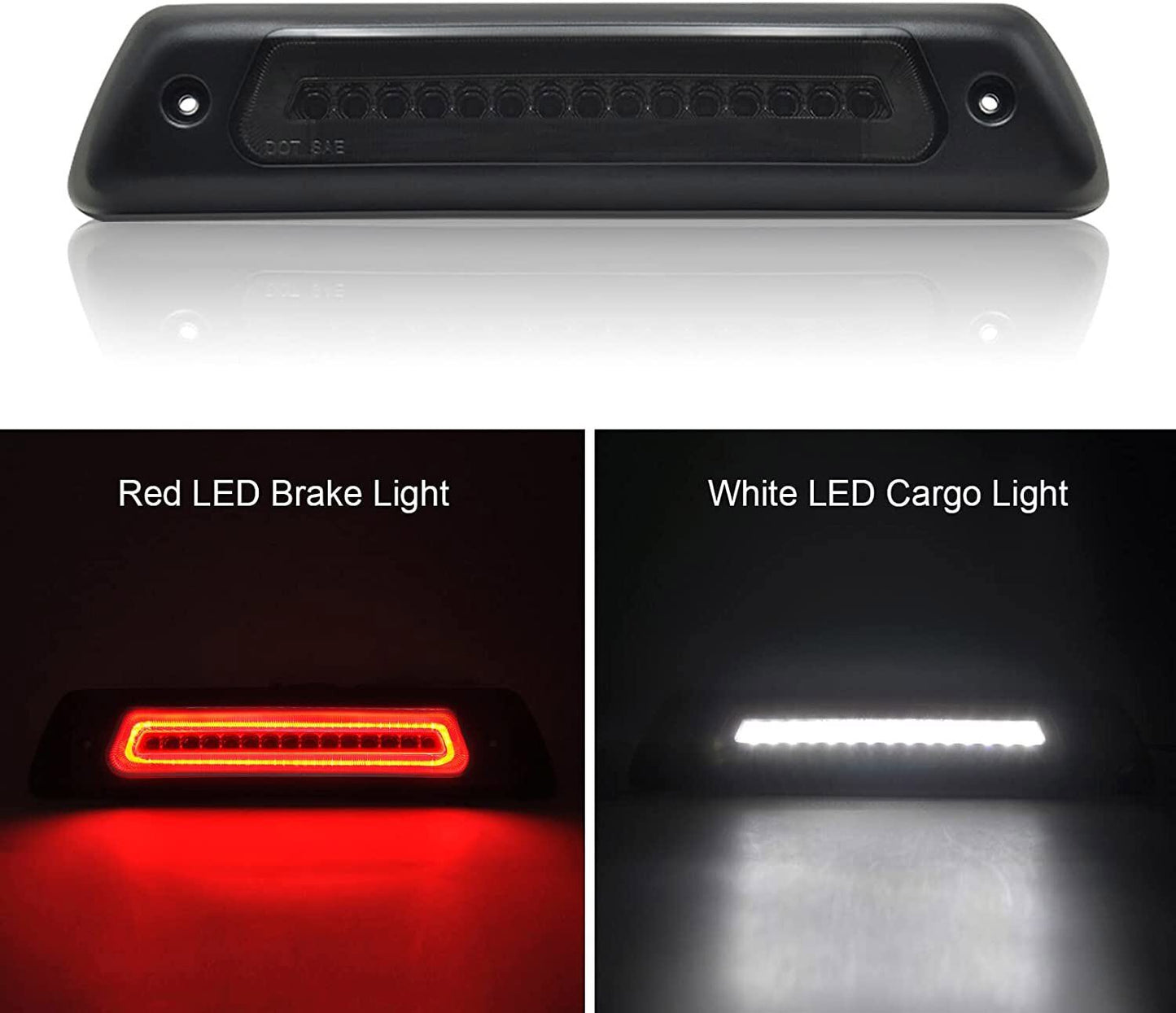LED third brake taillight for 2009-2014  for ford  F150 XL cargo light with smoked lens. Q