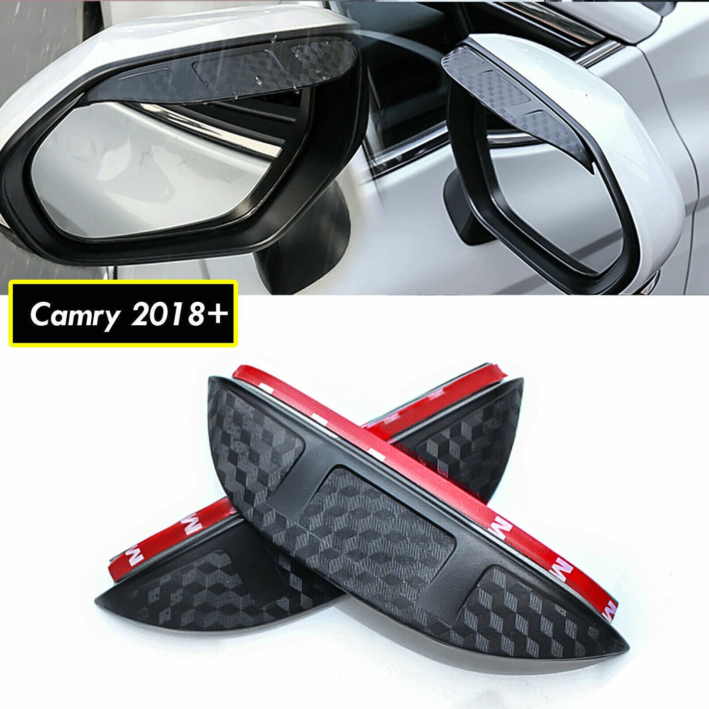 For 2016-2020 for CHR C-HR Carbon Fiber Look Tail Light Lamp Cover Trim- v