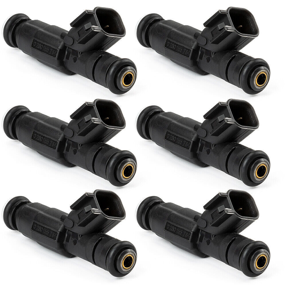 6PCS 0280155287 0280155784 Fuel Injectors For 1999-2004 for Jeep 4.0 Cherokee 4-Hole