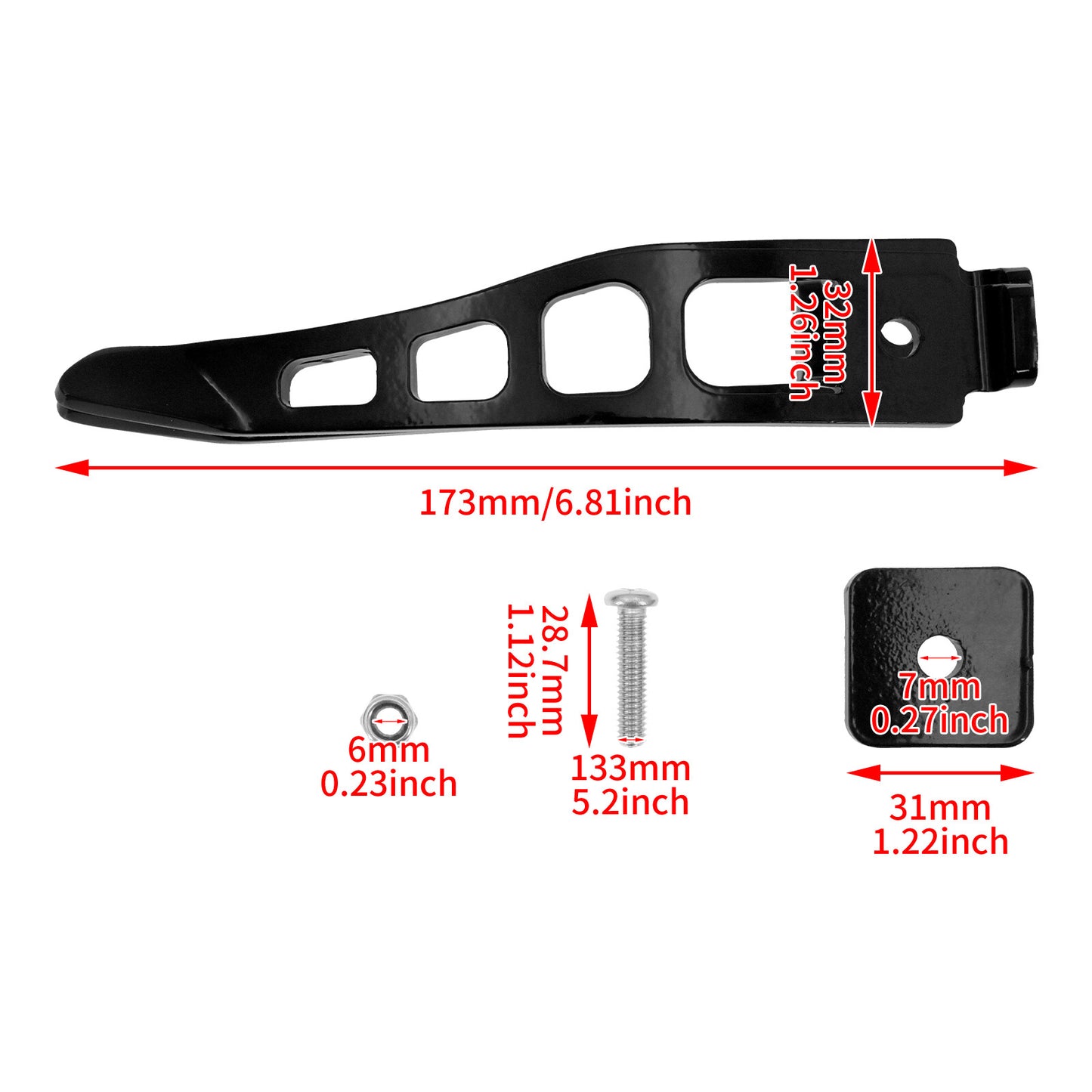 Black Stand Kickstand Extension for Harley Dyna Fat Bob Super Glide 1993-2017 Q