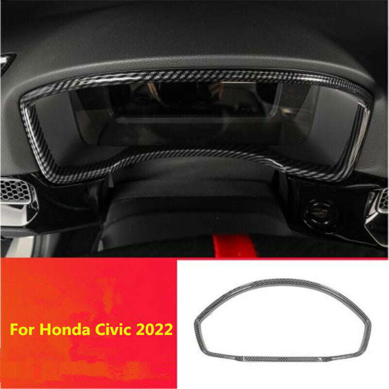1PCS Carbon Fiber Front Dashboard Frame Cover Trim for Honda for Civic 22-2024 Sedan