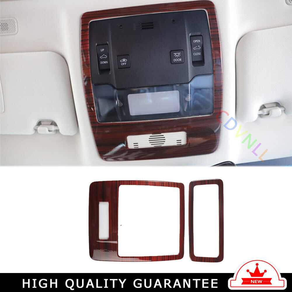 Front Reading Lamp Frame Cover Trim Interior Fit for Lexus for ES 2015-2017 Red Wood