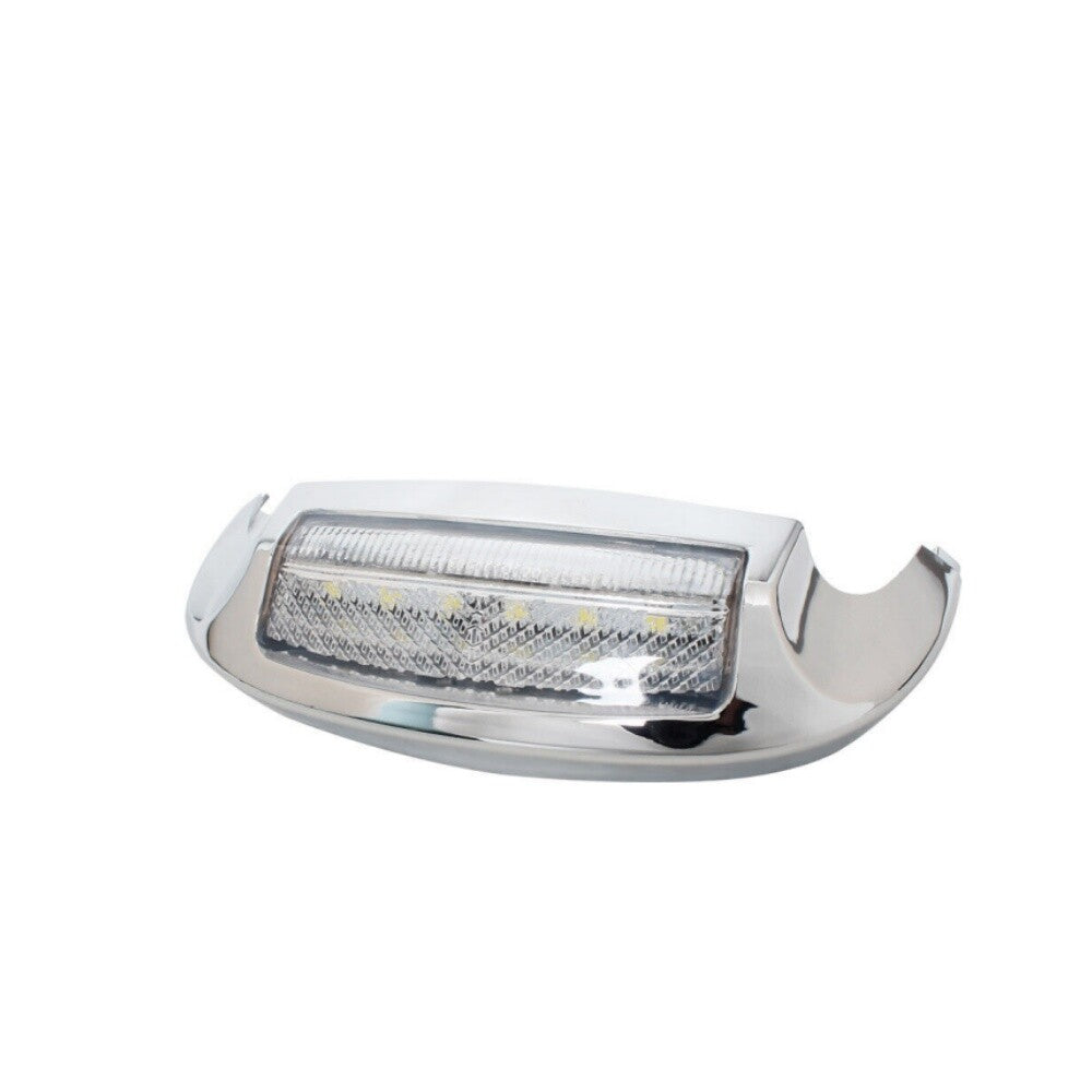 Chrome Front LED Fender Tip Light Clear Lens for Harley Touring Electra Glide