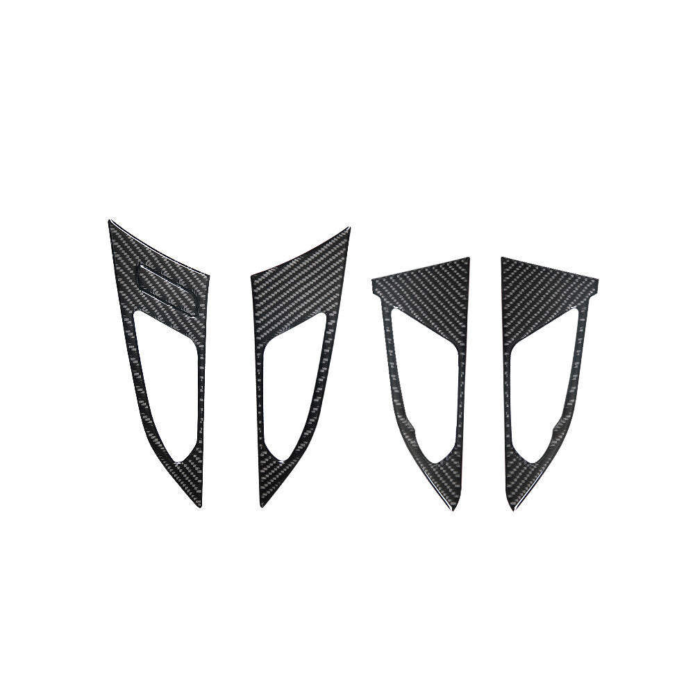 4Pcs Red Carbon Fiber Floor Console Panel Trim for LEXUS RX330 RX350 2004-2009 v