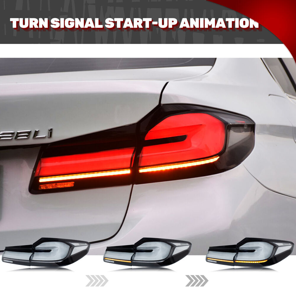 Pair LED Tail Lights for BMW G38 G30 M5 F90 2017-2020 Sequential Rear Lamps
