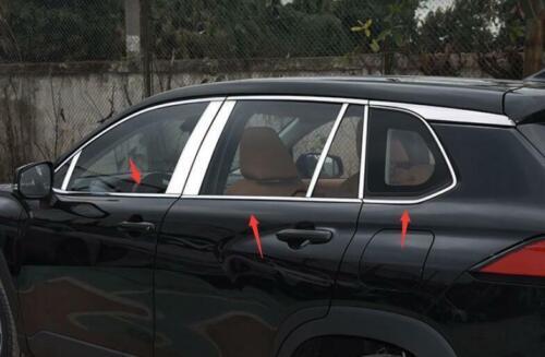 Windows Strip Sill Molding Chrome 6pcs for Toyota for Corolla Cross 2022-2023 Steel