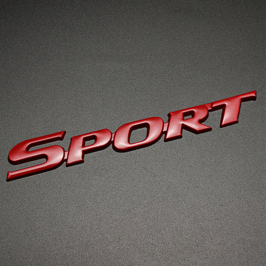 Red Sport Racing Logo Car Trim Sticker Auto Trunk Tailgate Emblem Decal 3D Metal