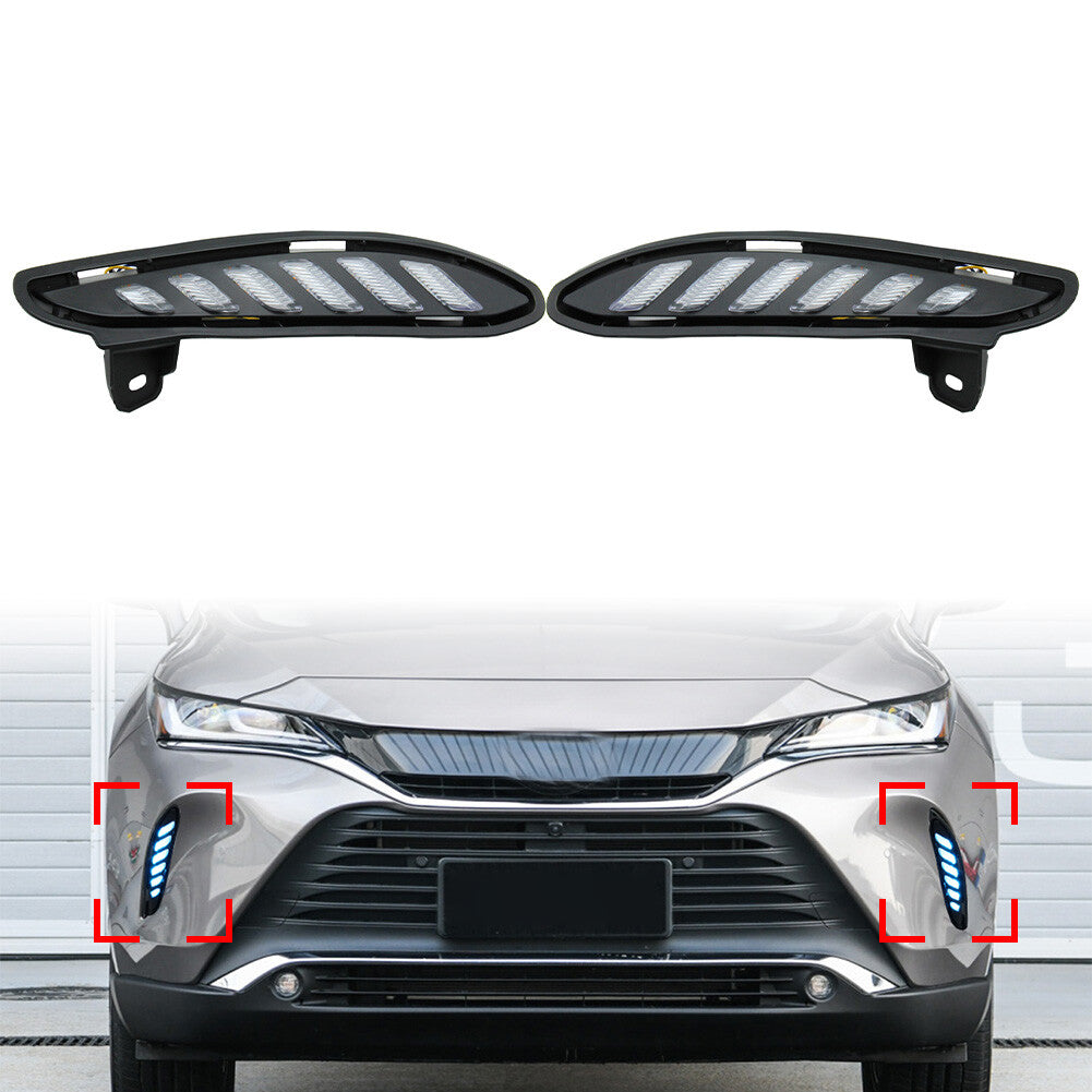 LED Daytime Running Driving Light W/Turn Signal for Toyota Venza HARRIER 2021-22