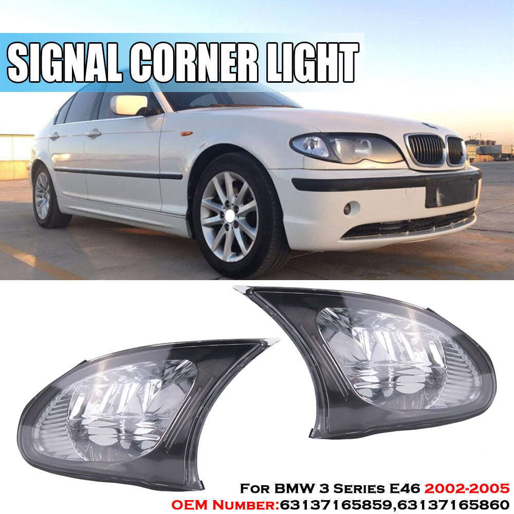 For 2002-2005 for BMW 3-Series E46 4 Door Pair Corner Lights Brake Turn signal Lamps Q