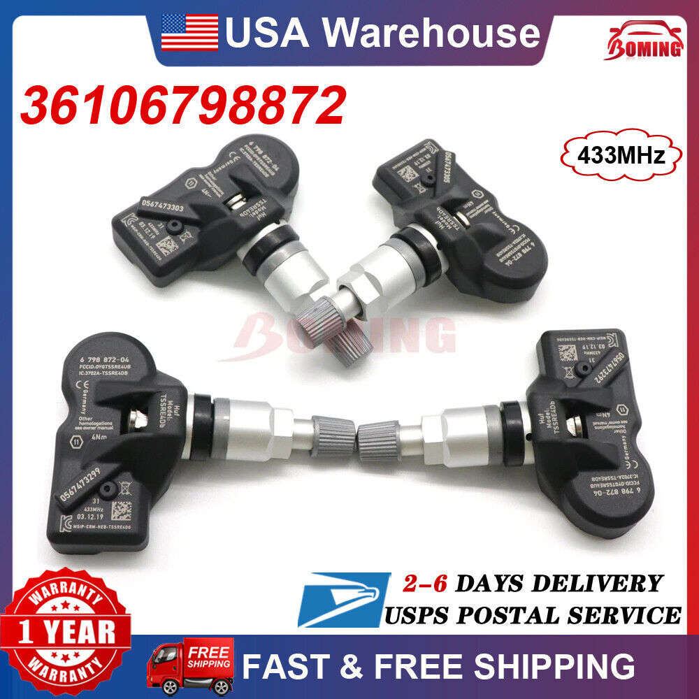 36106798872 4Pcs Tire pressure TPMS Sensor for BMW X1 X3 for MINI 5 6 7 series New