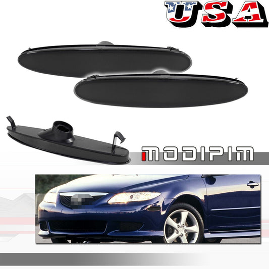 Smoked lens front side marker signal light housing kit for 03-08 for Mazda 6 GY- v