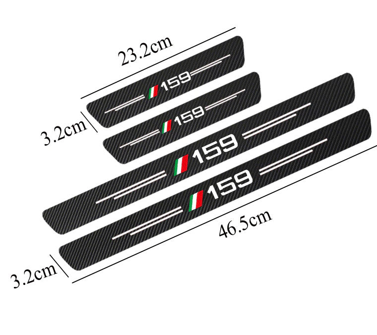 4-Piece Carbon Fiber Car Door Stickers for Alfa Romeo 159 Car Accessories