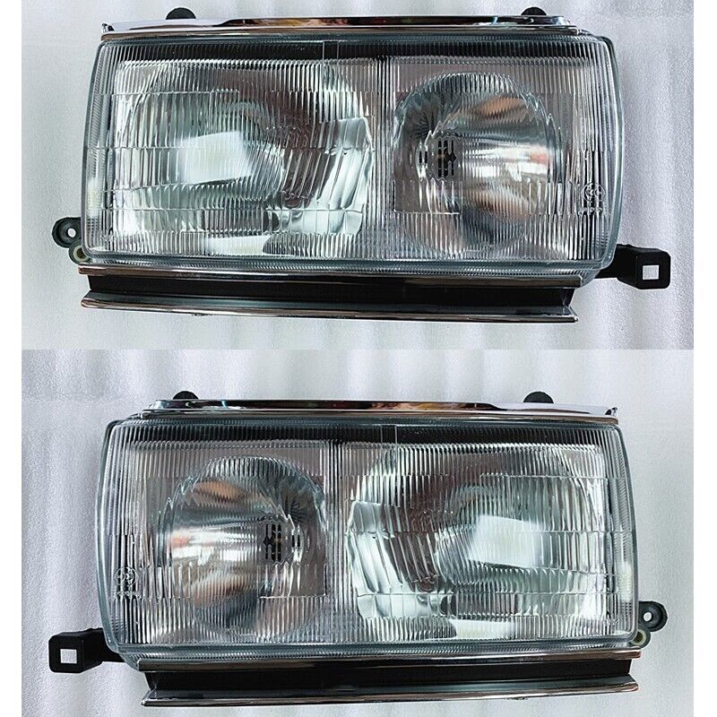 for Land Cruiser FJ80/LC80 1991-1997 Headlight Set Crystal Clear Assembly 1 Pair