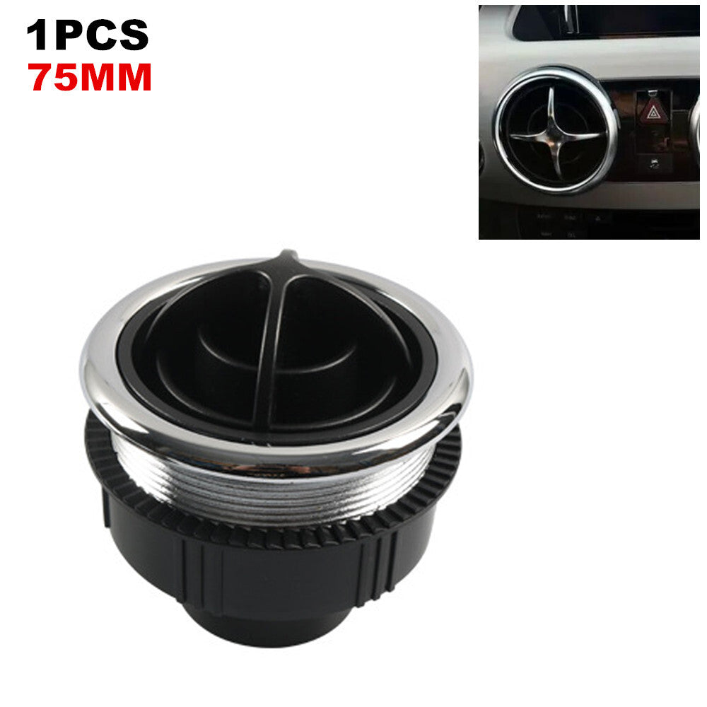 75mm Rotating VAir Conditioner Ceiling Vent Socket Round Suitable for Cars, RVs, Buses A/C 1 Piece - n