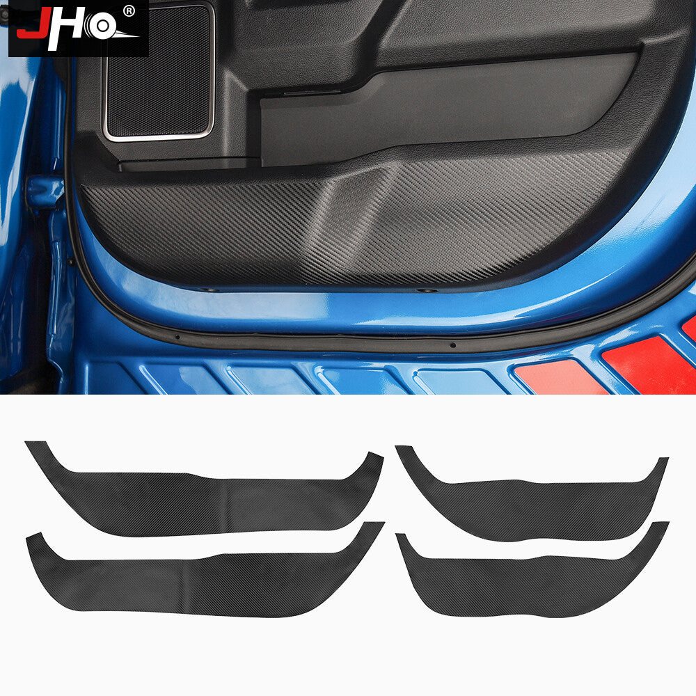 Carbon Fiber Leather Inner Door Anti-Kick Panel Protect for Ford F150 2015-2020