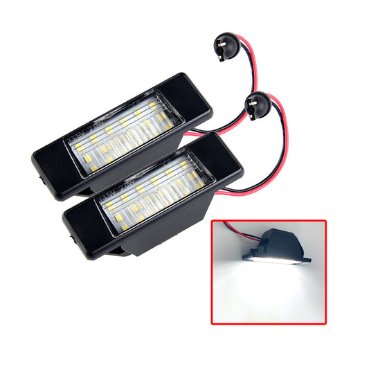 2X 6000K LED License Plate Number Lights For Qashqai Juke for X-Trail Patnfinder R51 Q