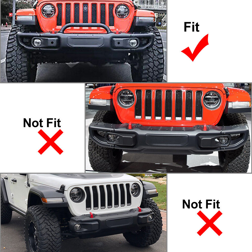 1 Pair Front Fog Lamp Cover for Jeep for Wrangler JL 2018-2022