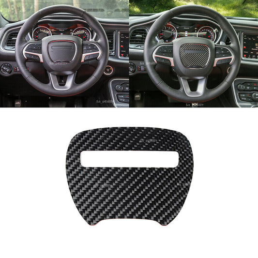 Steering Wheel Trim Decor Cover Carbon Fiber for Dodge for Charger 2015-2019