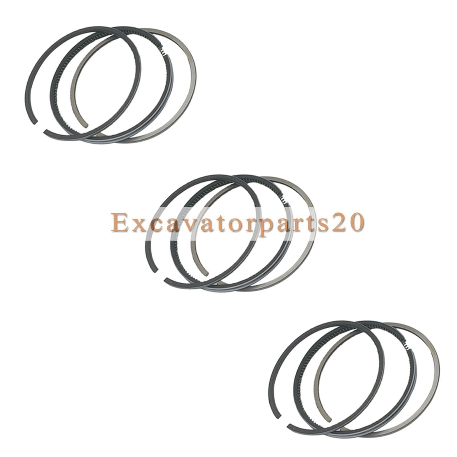 New 3-piece piston ring set suitable for 3D72 engine excavators and tractors -