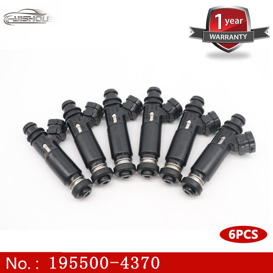 195500-4370 6 x Fuel Injectors for Mitsubishi Montero 3.8L 2003 - 2006 1955004370