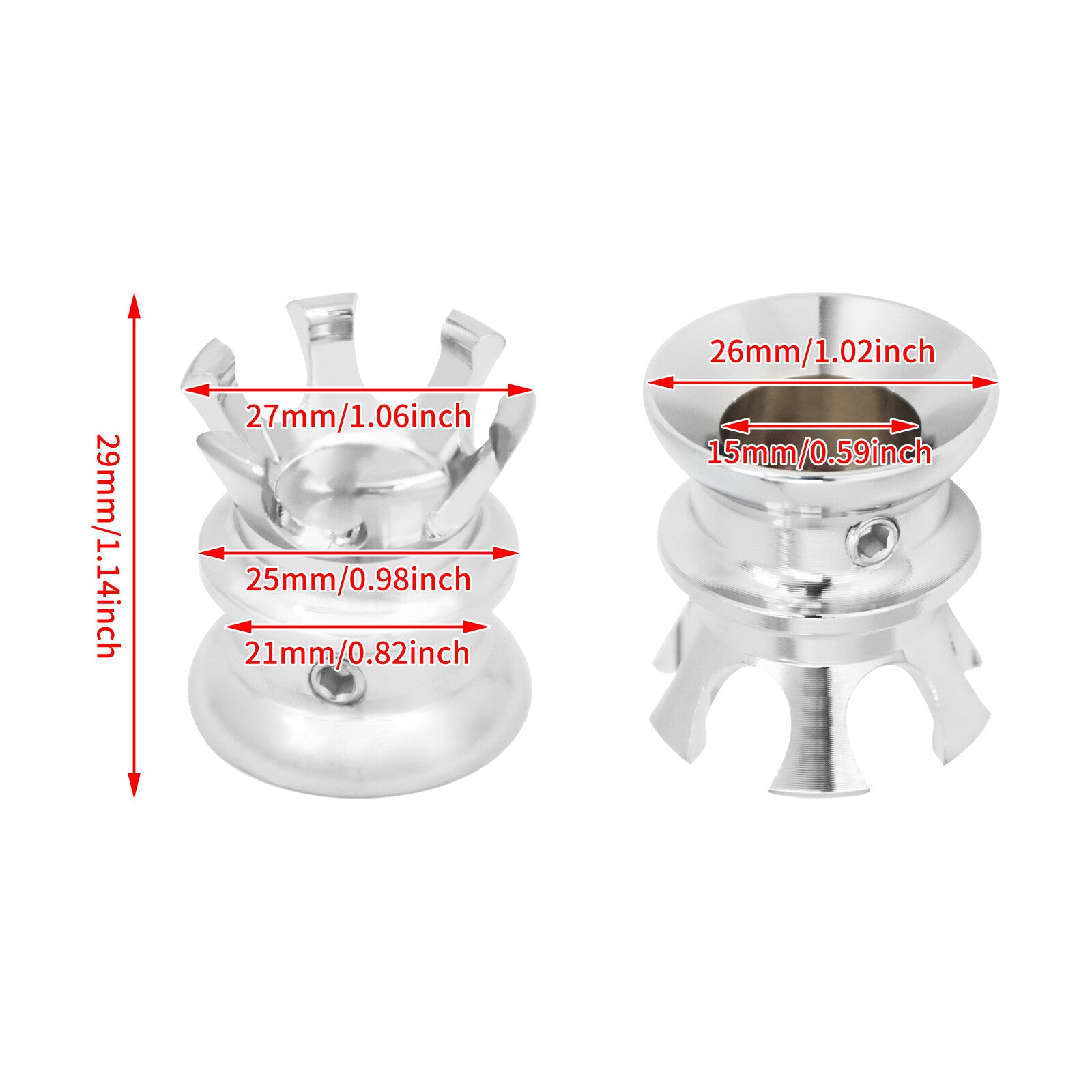 Chrome 4x King Crown Head Bolt Covers Spark Plug Cap for Harley Twin Cam 99-2017