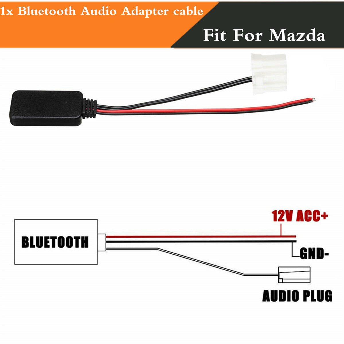 Wireless Bluetooth interface adapter for car AUX audio cable suitable for Mazda M6 M3 RX8 MX5 n