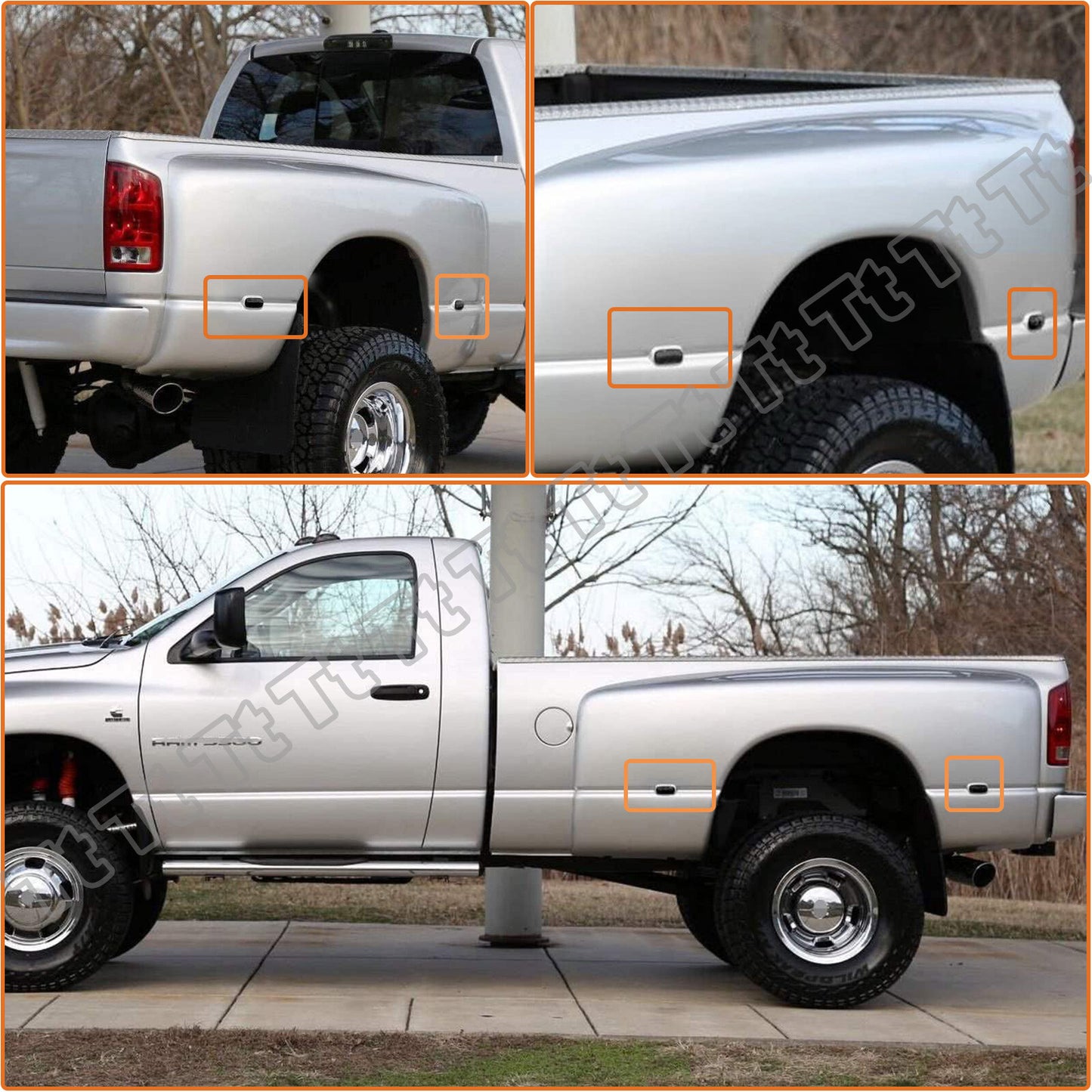 Suitable for 03-09 for Dodge for Ram 2500 3500 Double Bed Amber/Red LED Mudguard Side Marker Lights