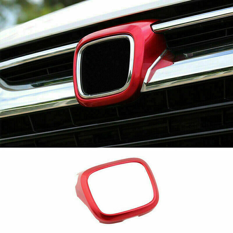 for Honda CR-V CRV 2017-2022 Red Front Grille Grill Logo badge Frame Decor Cover