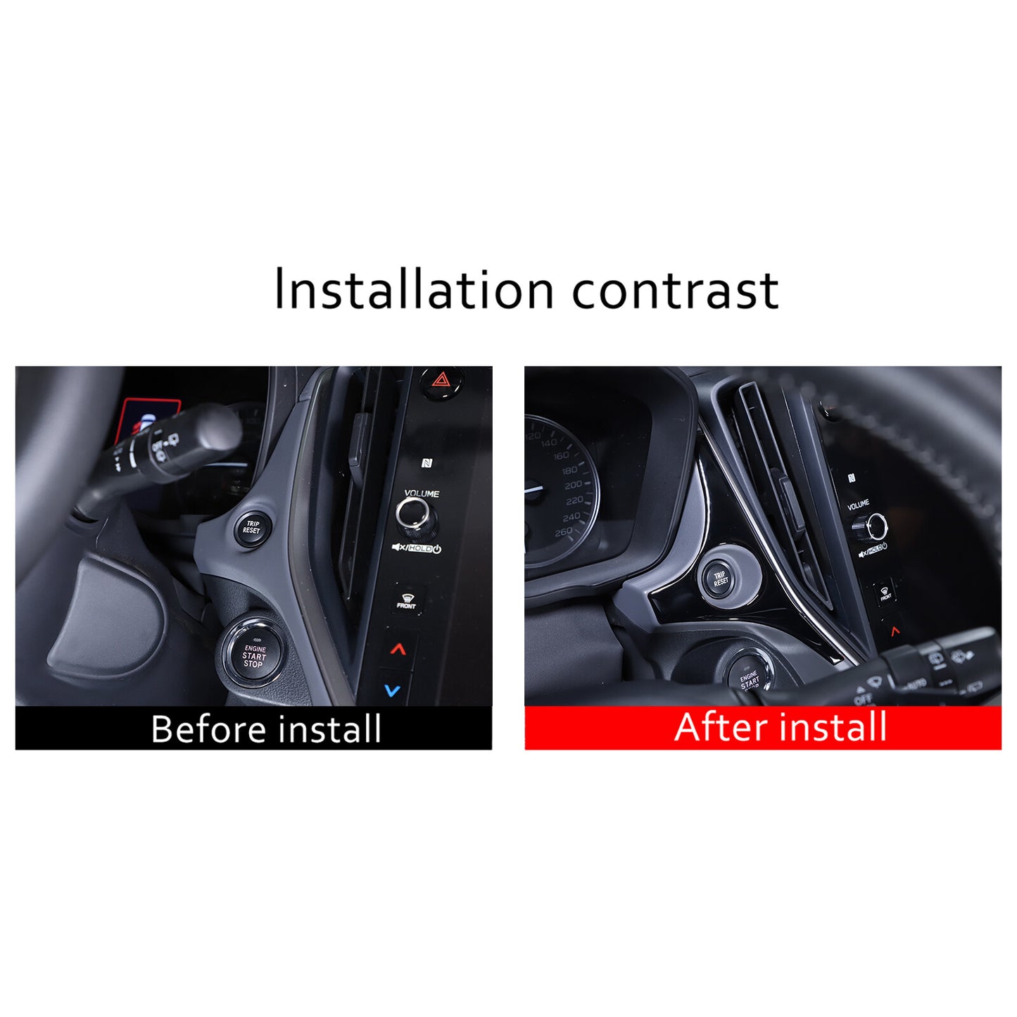 Glossy Black Centra Mileage Panel Sticker Decor for Subaru WRX 2022-2024 1 Piece - n