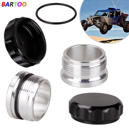 2PCS 2 50.8mm Aluminium Weld On Filler Neck And Cap Oil, Fuel, Water Tank Black Q
