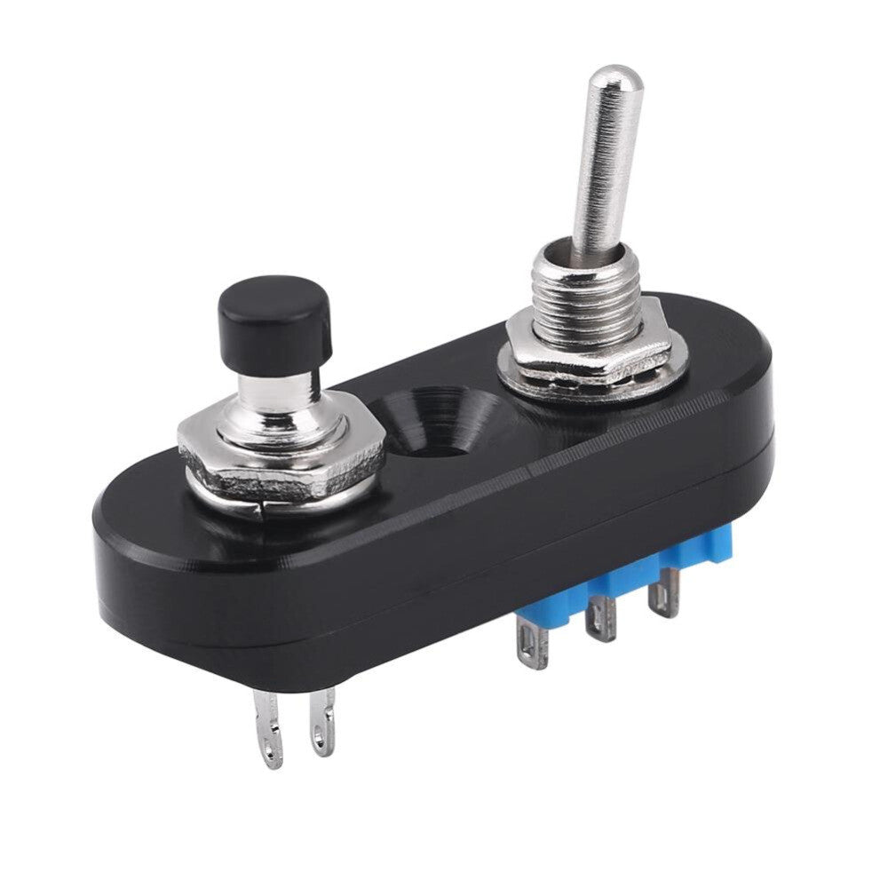 Motorcycle Handlebar Control Headlight ON-OFF Horn Button Switch Black Universal Q
