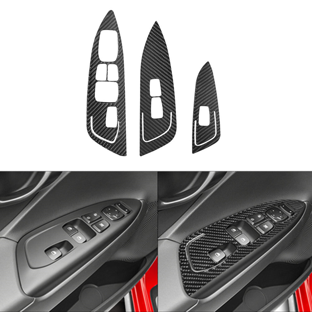 Red Carbon Fiber Side Air Outlet Frame Cover Trim For Taycan 2019-2022 v