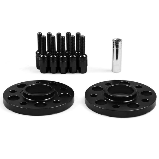 Hub Centric Billet Wheel Spacers Kit for Mercedes-Benz W/M12x1.5 Ball Bolts Blk