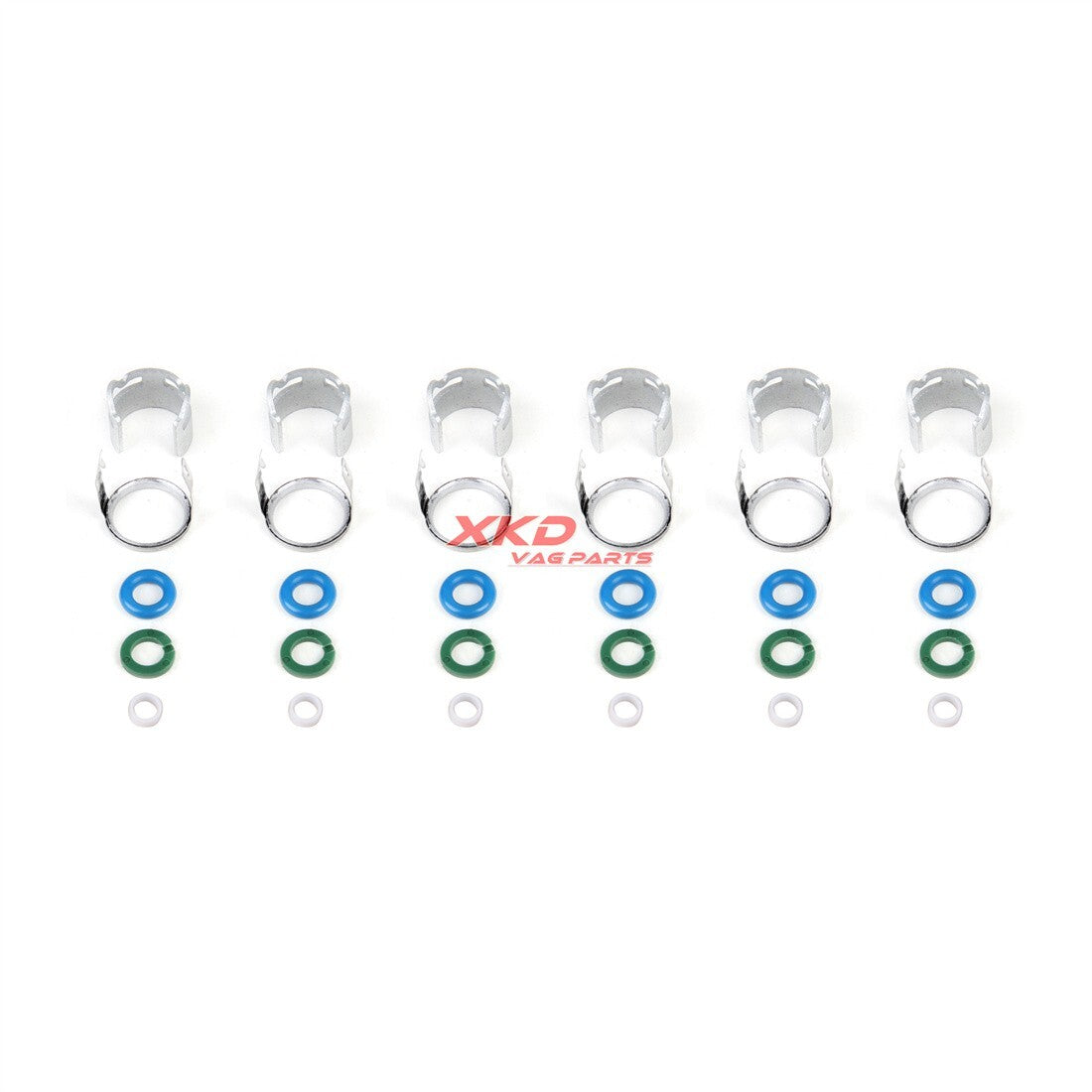 6 Fuel Injector Sealing Kits for Volkswagen Touareg, for Audi A4, S4, Q5, Q7, R8