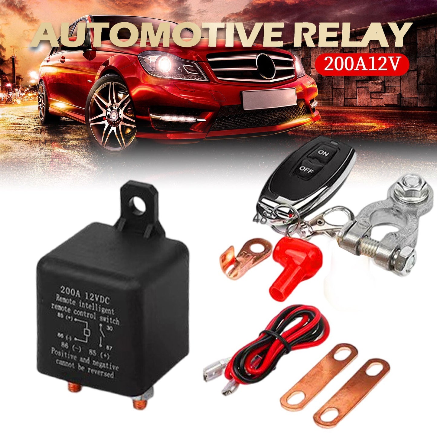 Car battery disconnect isolator main switch with wireless remote control Q