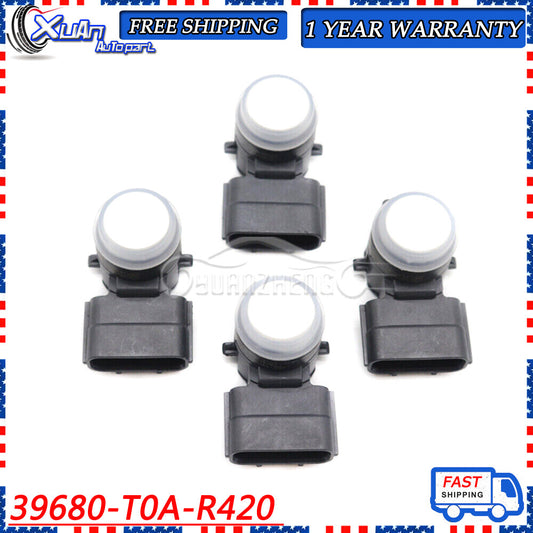39680-T0A-R420 White for Honda Accord 4x PDC Right Bumper Parking Assist Sensor v