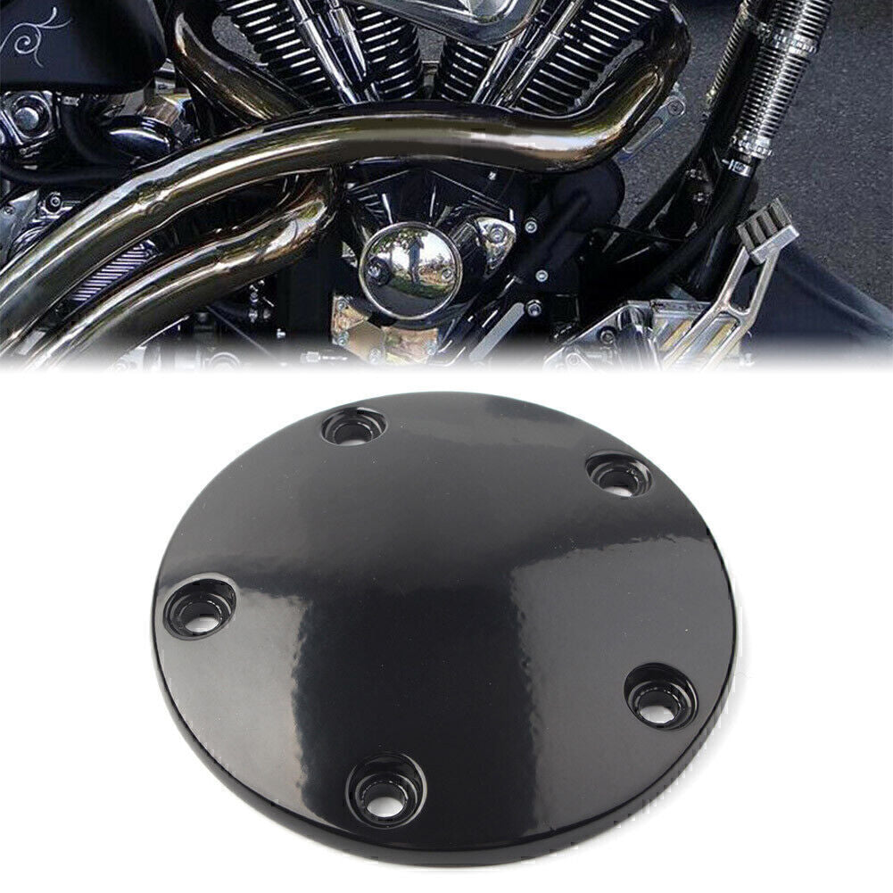 Timer Points Covers for Harley Davidson Twin Cam Softail Dyna 7805-0080 Black