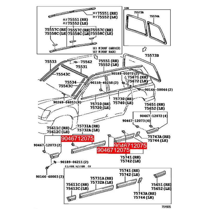 10-piece 9mm hole extension clips suitable for Jaguar S, X350, X150, X351, XF, F, E, and Pace models.