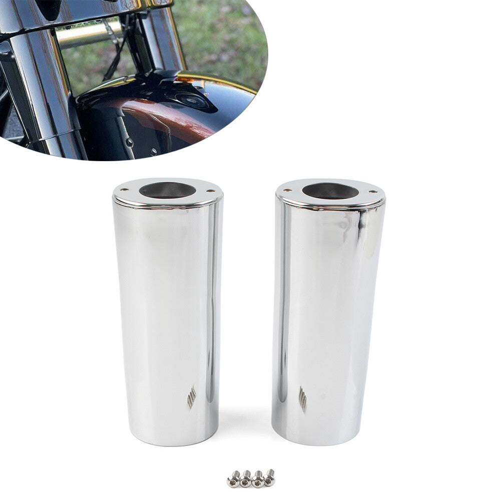 Smooth 2 Extended Fork Slider Covers Fit for Harley Street Glide Road King Softail