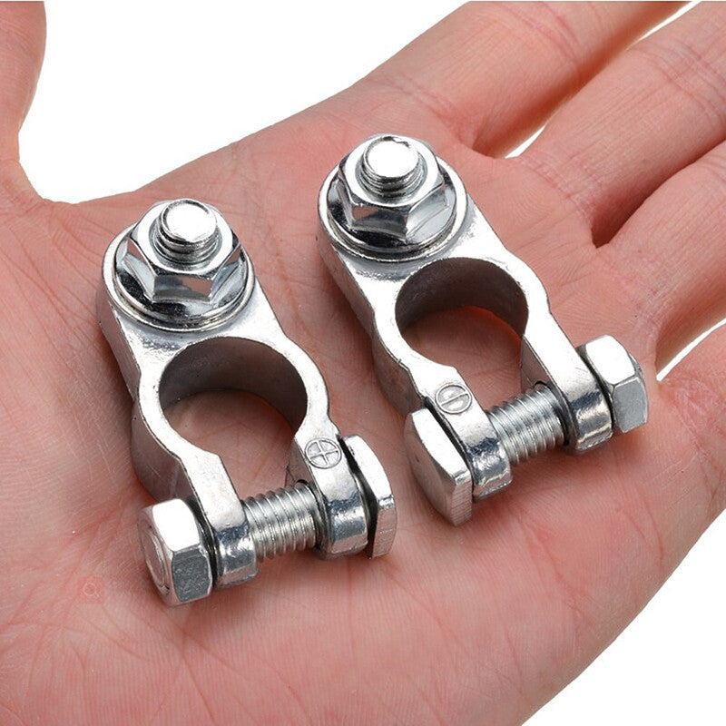2pcs Car battery clamp terminal connector, aluminum-zinc terminals, 16-18mm copper. n