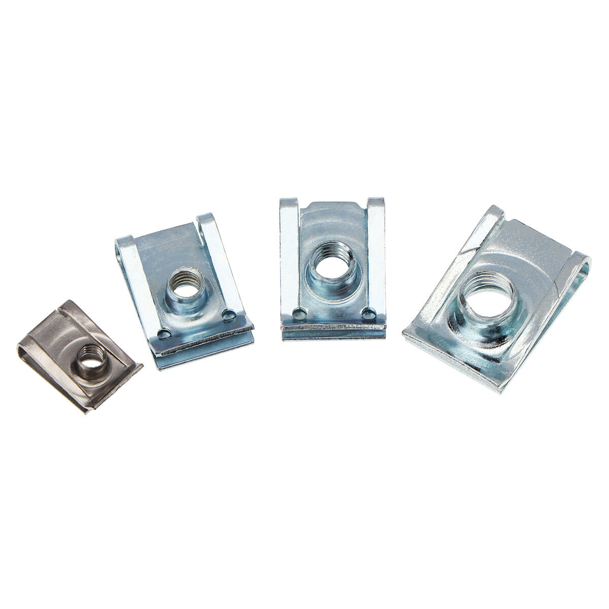 M4/M5/M6/M8 U Nuts Clips Fasteners Hardware 50Pcs Assortment Kit Stainless Steel