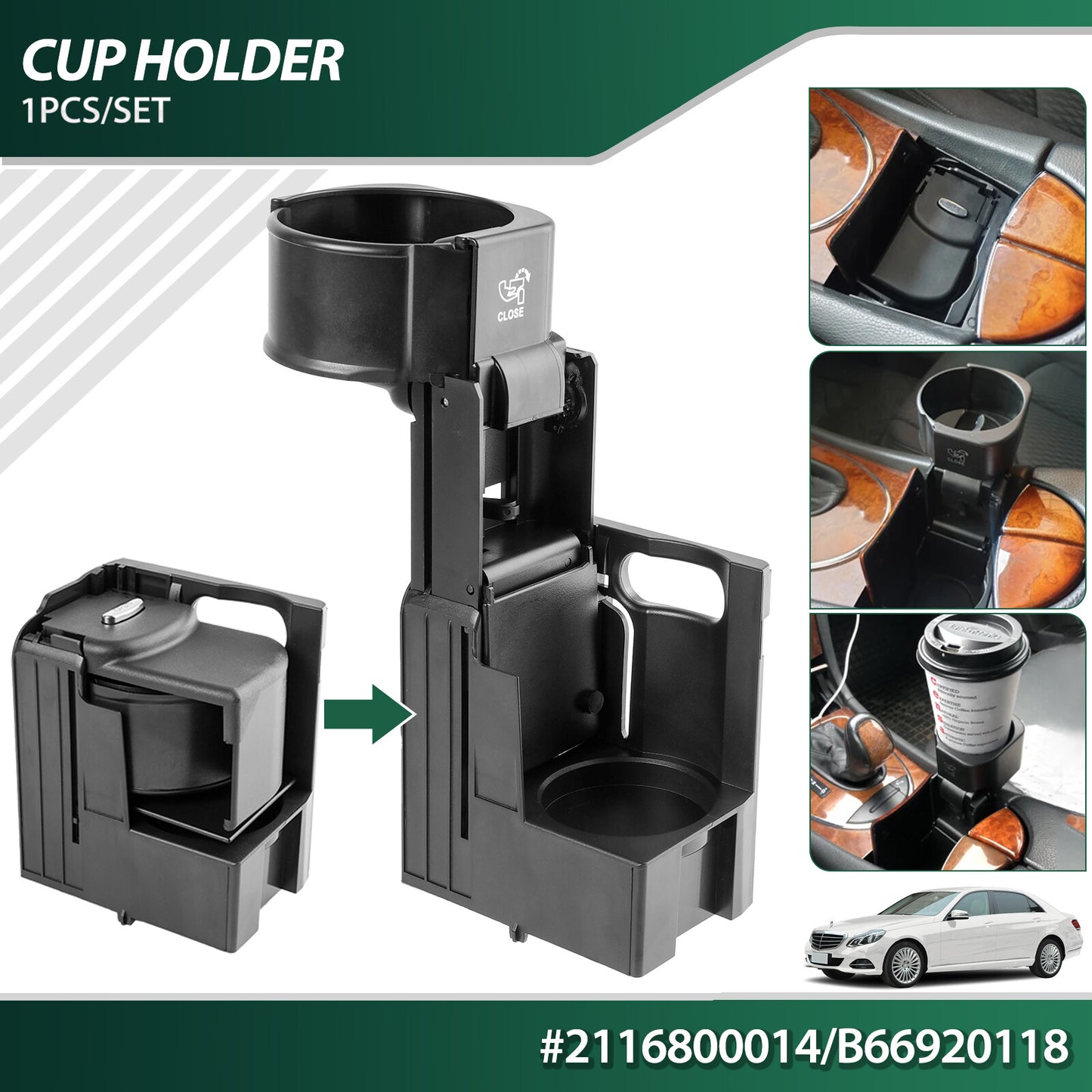 Centre Console Cup Holder 2116800014 for Mercedes-Benz EClass W211 E500 CLS W219 Q