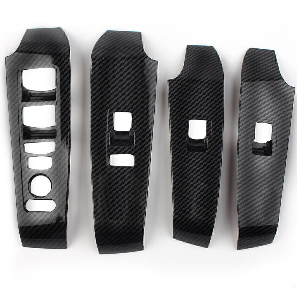 4pcs/set Carbon Fiber Window Lift Panel Cover Trim LHD Fit for Honda for Civic 11th 2022