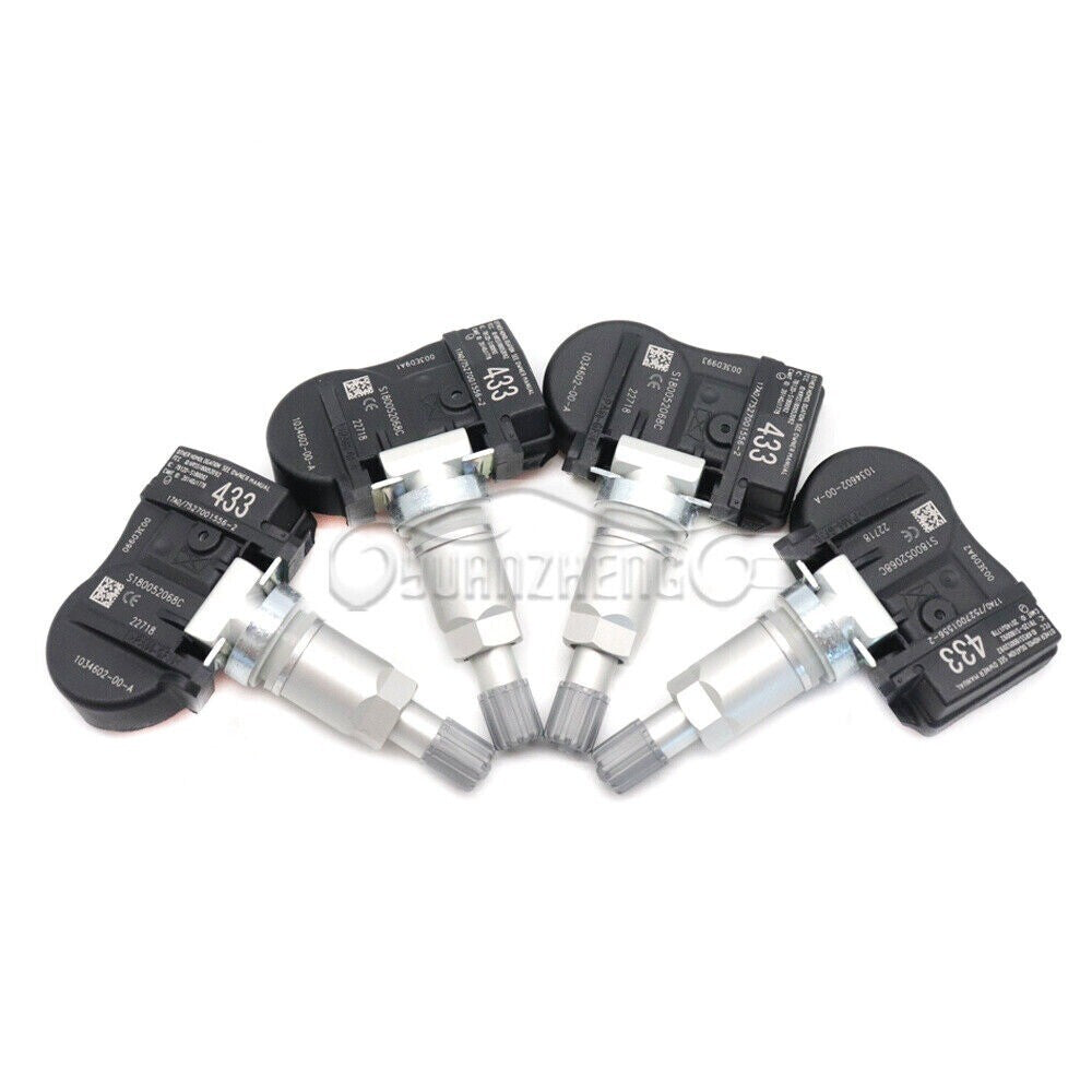 103460200A 4-piece 433MHz Tire Pressure Sensor (TPMS) kit, suitable for Model 3, S, X- v