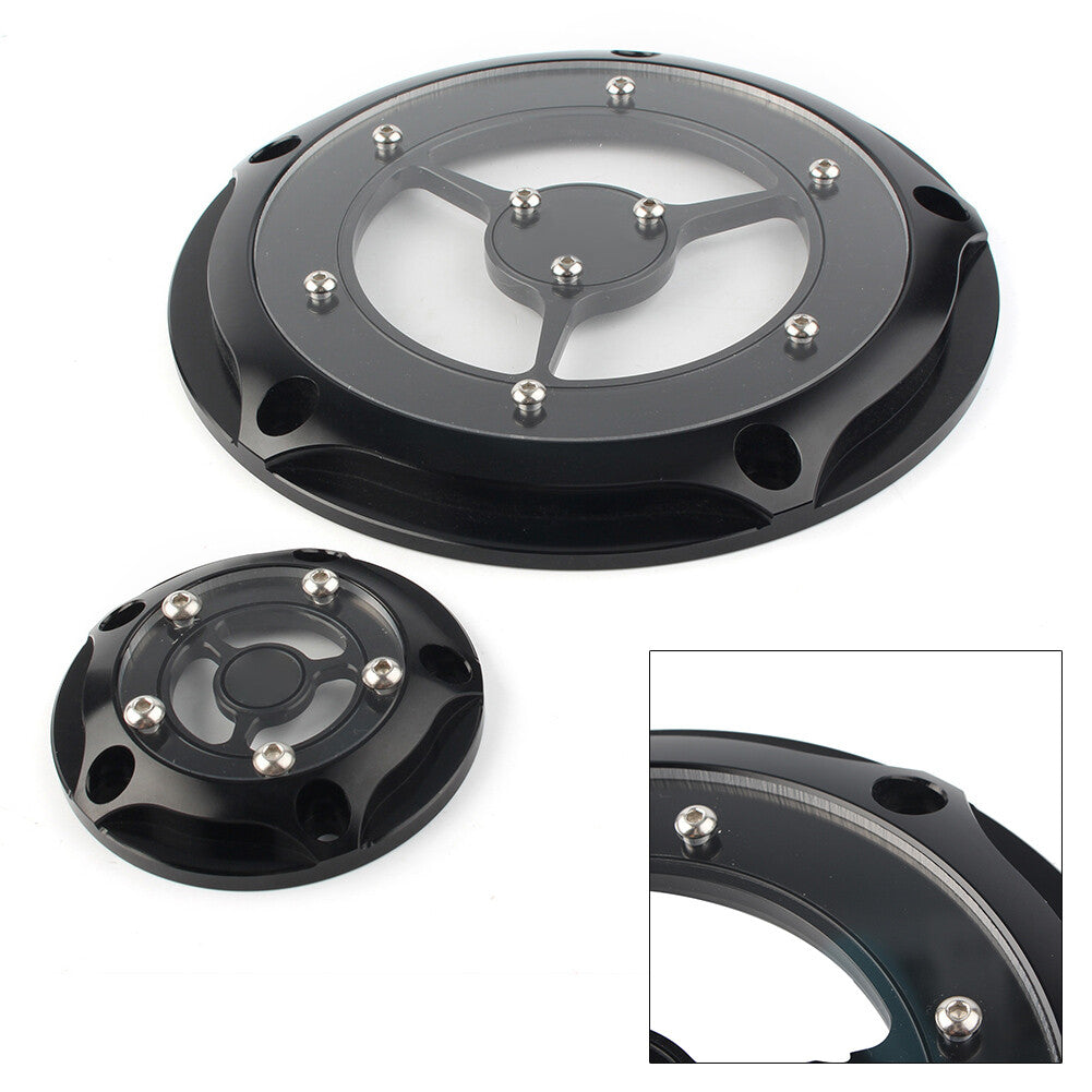 Black Derby Timing Timer Cover for Harley Road King Electra Glide Softail Q