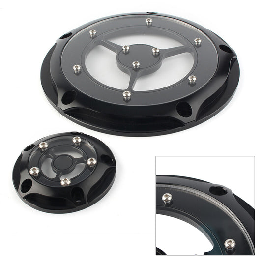 Black Derby Timing Timer Cover for Harley Road King Electra Glide Softail Q